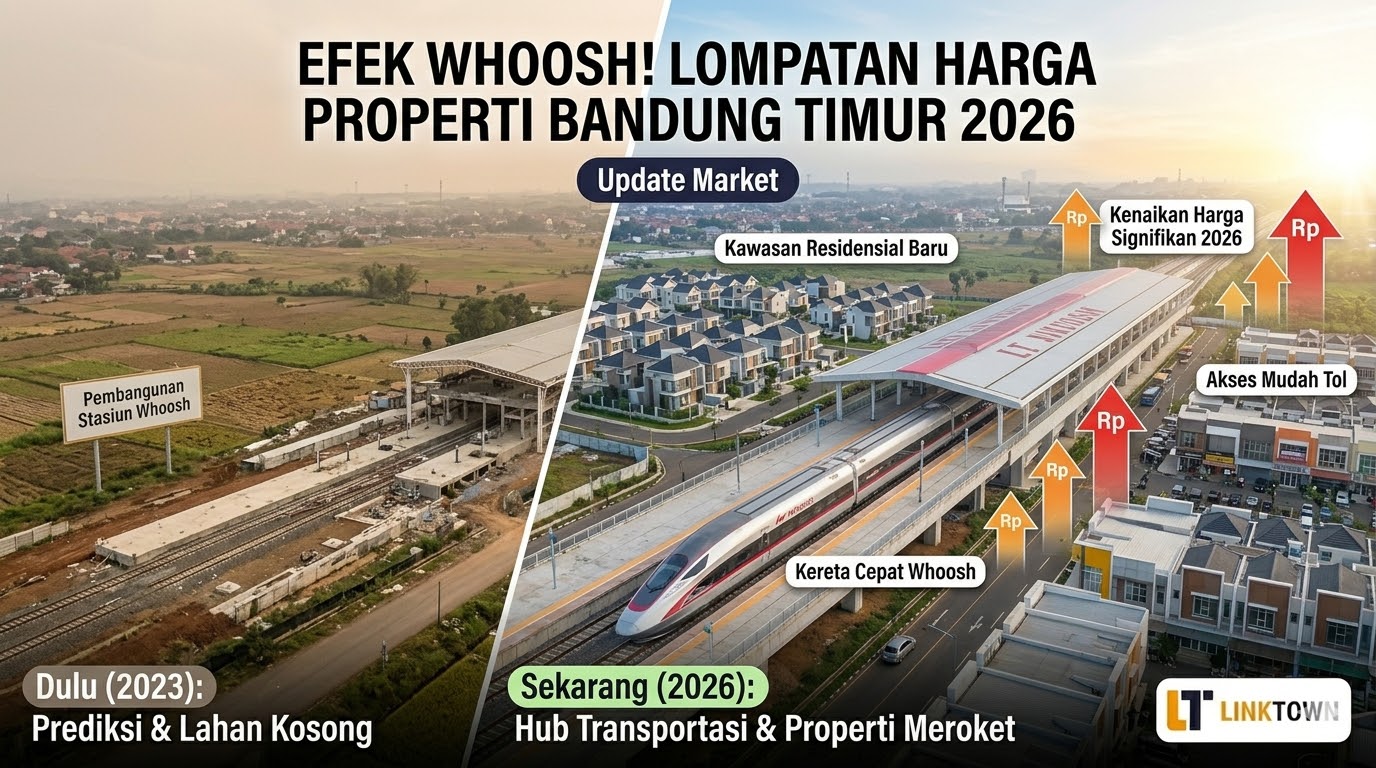 Efek Kereta Cepat Whoosh Harga Properti Bandung Timur Meroket di 2026, Kawasan Tegalluar Jadi Primadona!
