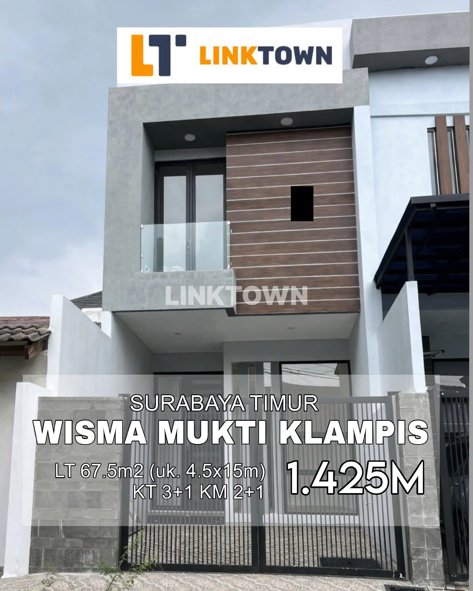 Under Market Price Rumah Bergaya Modern di Wisma Mukti Klampis Surabaya Dekat Raya Arief Rahman Hakim dan Ir H Soekarno