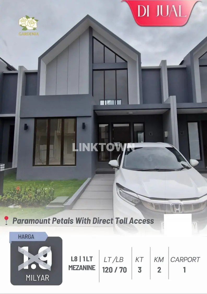 Jual Rumah Cluster Gardenia Dengan Mezzanine Siap Huni